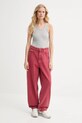 American Vintage jeansy UZA11AE25 czerwony SS25