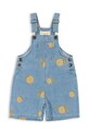 Konges Sløjd salopetă din bumbac pentru copii MAGOT OVERALLS GOTS Planet friendly albastru KS102442