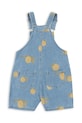 Detské bavlnené nohavice na traky Konges Sløjd MAGOT OVERALLS GOTS KS102442 modrá SS25