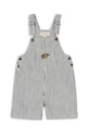 Detské bavlnené nohavice na traky Konges Sløjd FENDER OVERALLS GOTS KS102807 čierna SS25