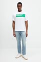 United Colors of Benetton blugi din bumbac 4W9KUE01U albastru SS25