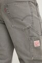 Bavlněné džíny Levi's 568 LOOSE STRT DBL KNEE šedá A7367