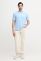 Kavbojke z mešanico lanu Calvin Klein Jeans J30J327539 bež SS25