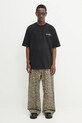 RHUDE jeansy Leopard Drop-Crotch brązowy RHSS25PA05012