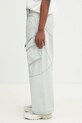 Памучни дънки Marcelo Burlon Bleach Denim Wide Cargo Light Blue No Co CMYB003S25DEN0014000 син SS25