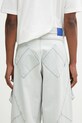Marcelo Burlon blugi din bumbac Bleach Denim Wide Cargo Light Blue No Co albastru CMYB003S25DEN0014000