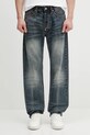 Evisu jeans 7-Pocket Dark Tone Washed albastru 2ESHTM5JE1001