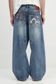 Îmbrăcăminte Evisu jeans Kamon Leather Applique 2ESHTM5JE1010 albastru