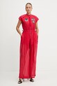 Комбінезон з домішкою шовку Pinko 105239.A2M7 червоний SS25