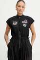 Pinko kombinezon z domieszką jedwabiu czarny 105239.A2M7