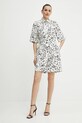 Ľanový overal Karl Lagerfeld A2W13014 biela SS25