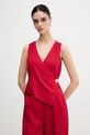 Pedro del Hierro kombinezon z domieszką lnu czerwony 5899922