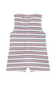 Pamučni dječji kombinezon Tinycottons STRIPES MULTICOLOR JUMPSUIT SS25.131 bijela SS25