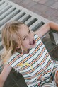 Παιδικές βαμβακερές φόρμες Tinycottons STRIPES MULTICOLOR JUMPSUIT λευκό SS25.131