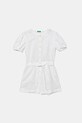 Детский льняной комбинезон United Colors of Benetton короткий белый 43WBCT014.G.Seasonal
