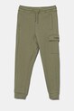 Дитячі бавовняні штани Calvin Klein Jeans RELAXED TAPERED LEG CARGO бавовна зелений IB0IB02409.PPYA
