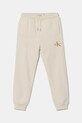 Детские хлопковые штаны Calvin Klein Jeans хлопок бежевый IU0IU00285.PPYA