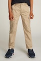 Dětské kalhoty Tommy Hilfiger látka béžová KB0KB09303.116.122.PPYA