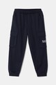 Детские хлопковые штаны EA7 Emporio Armani трикотаж тёмно-синий 7B000028.AF10380