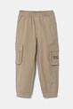 EA7 Emporio Armani pantaloni de trening din bumbac pentru copii tricotaj bej 7B000028.AF10380