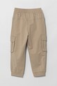 EA7 Emporio Armani pantaloni de trening din bumbac pentru copii 7B000028.AF10380 bej SS25