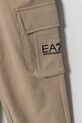 Băieți EA7 Emporio Armani pantaloni de trening din bumbac pentru copii 7B000028.AF10380 bej