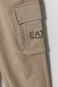 Băieți EA7 Emporio Armani pantaloni de trening din bumbac pentru copii 7B000028.AF10380 bej