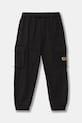 Детски памучен спортен панталон EA7 Emporio Armani трикотаж черен 7B000028.AF10380