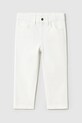 Dětské kalhoty Mayoral slim fit basic látka bílá 506.3E.Baby.PPYA