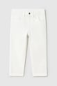 Dětské kalhoty Mayoral slim fit basic látka bílá 506.3E.Baby.PPYA