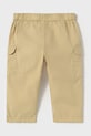 Mayoral pantaloni de bumbac pentru copii 1581.3E.Baby.PPYA bej SS25
