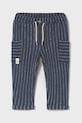 Mayoral pantaloni de bumbac pentru copii bumbac bleumarin 1584.3F.Baby.PPYA