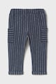 Mayoral pantaloni de bumbac pentru copii 1584.3F.Baby.PPYA bleumarin SS25