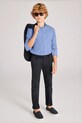 Дитячі бавовняні штани Mayoral slim бавовна чорний 6523.7A.Junior.PPYA