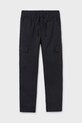 Mayoral pantaloni cu amestec de in pentru copii 6526.7D.Junior.PPYA negru SS25