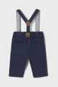 Mayoral Newborn pantaloni in cotone neonati 1561.1F.Newborn.PPYH blu navy SS25