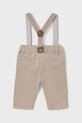 Хлопковые штаны для младенцев Mayoral Newborn 1561.1F.Newborn.PPYH бежевый SS25