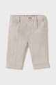 Mayoral Newborn spodnie z domieszką lnu niemowlęce tkanina beżowy 1562.1K.Newborn.PPYH