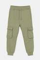 United Colors of Benetton pantaloni de trening din bumbac pentru copii bumbac verde 3UNICF066.G.Seasonal