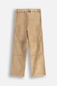 Coccodrillo spodnie bawełniane dziecięce WC5119101MBJ brązowy SS25