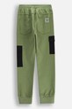 Coccodrillo pantaloni de trening din bumbac pentru copii WC5120104GBJ verde SS25