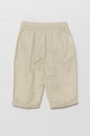 Dětské plátěné kalhoty United Colors of Benetton 43WBGF01H.P.Seasonal béžová SS25