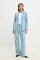 Παντελόνι από μείγμα μαλλιού Calvin Klein K20K207836 μπλε SS25