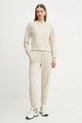 Armani Exchange pantaloni della tuta di cotone XW000319.AF12217 beige SS25