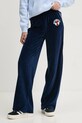 Спортивні велюрові штани Tommy Jeans велюр темно-синій DW0DW20542