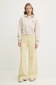 Tommy Jeans pantaloni de catifea cord DW0DW20557 galben SS25