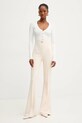 Elisabetta Franchi pantaloni PA07951E2 bej SS25