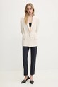 Шерстяные брюки MSGM 3841MDP13.257127 тёмно-синий SS25