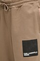 Хлопковые спортивные штаны Karl Lagerfeld Jeans бежевый A1W10004