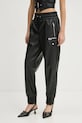 Karl Lagerfeld Jeans pantaloni imitatie de piele negru A1W10059